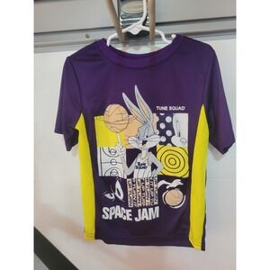Space Jam A New Legacy Bugs Bunny Tune Squad Purple Kids‎ Jersey Shirt Size 5/6